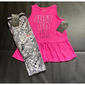 NWT Nike Peplum Tunic & Leggings Set Girls Size 6